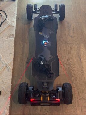 Lorentz Electric Off-Road Mountain Board - Black with Red LEDs